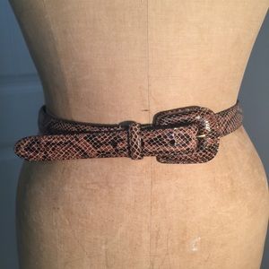 Leather Animal Print Belt. Size 12